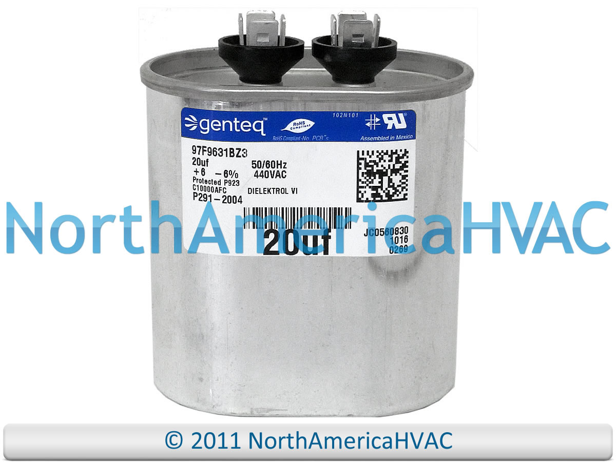 Capcom GE Genteq Capacitor Oval 20 uf MFD 440 volt Z97F9631